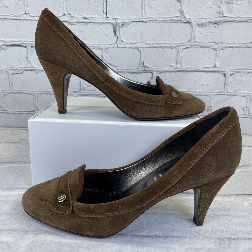 Belle By Sigerson Morisson 4142 Sigaro Suede Designer Pumps Size 9.5 B Italy